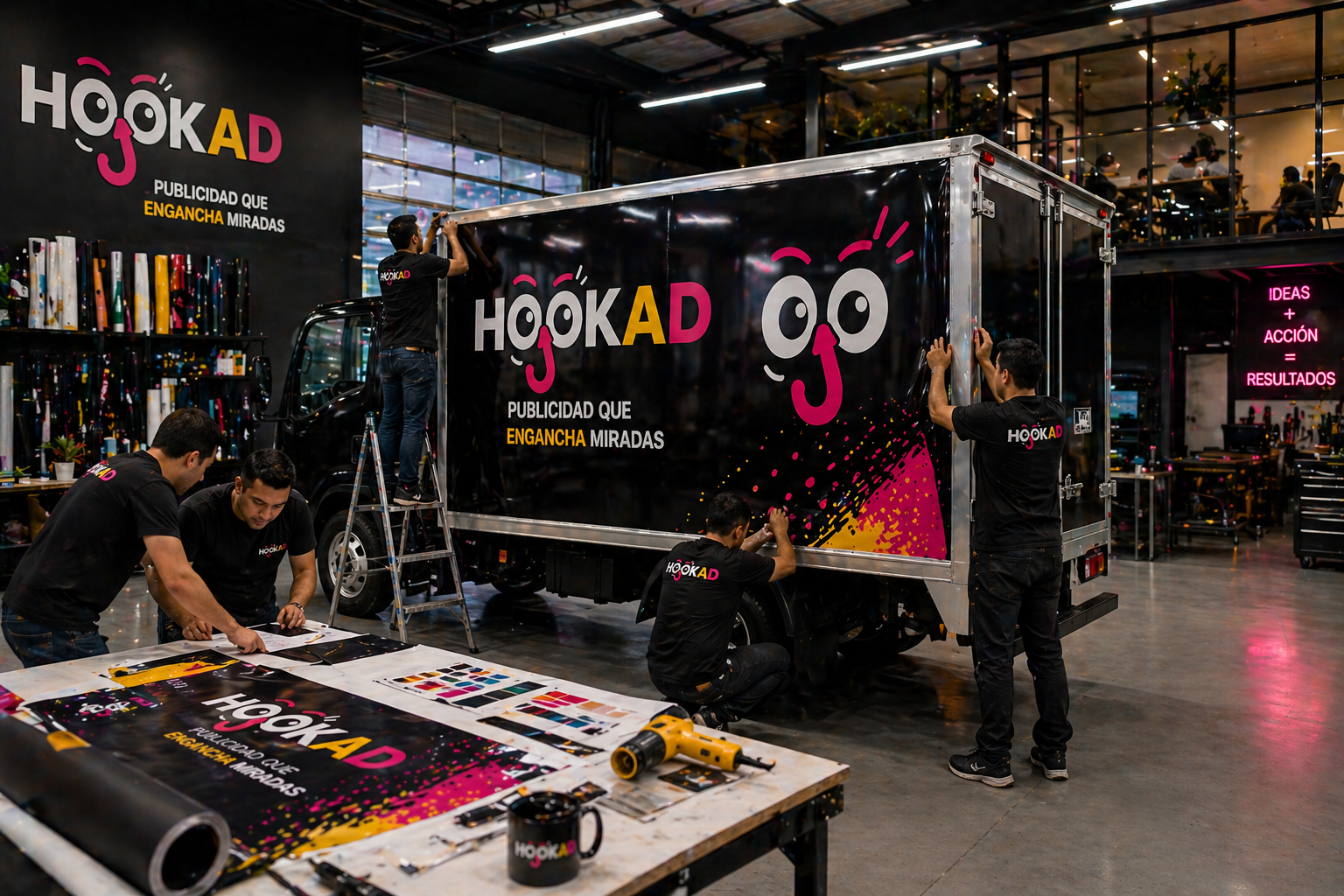 Sala de trabajo HookAd para campañas y resultados